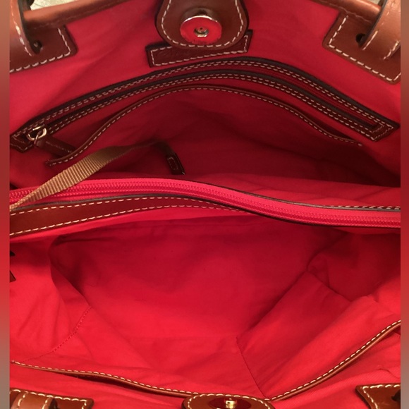 Dooney & Bourke Brown Suede Leather Hobo Bag - Picture 4 of 8